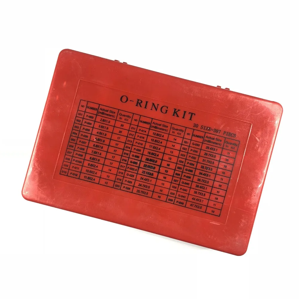 32 SIZE=419pcs Universal Series O-Ring Seal Gasket Assortment Kit Repair Maintenance Excavator Car