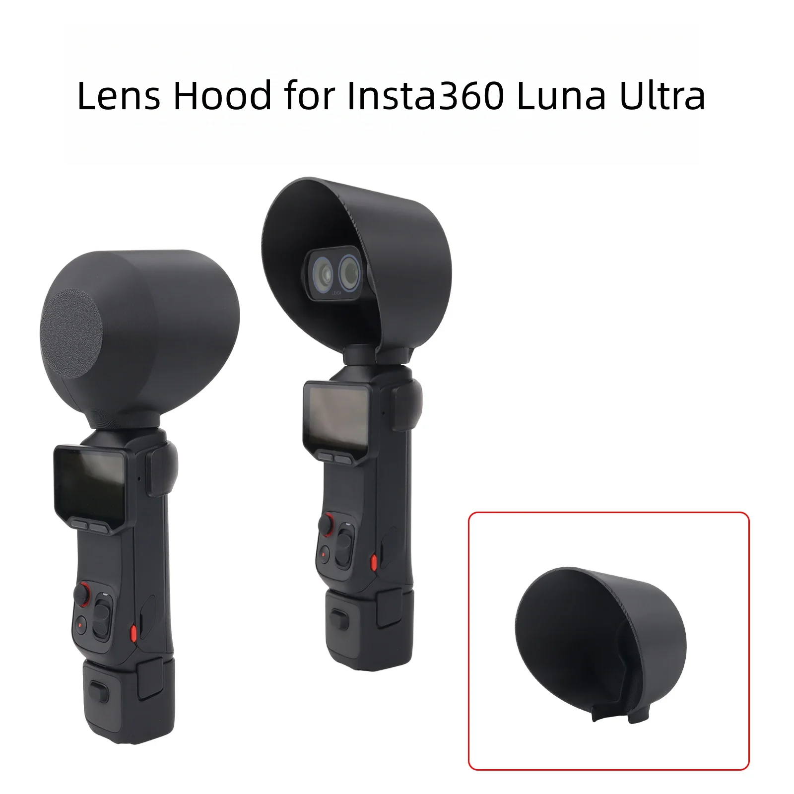 Lens Hood for Insta360 Luna Ultra Shields the lens from sunlight