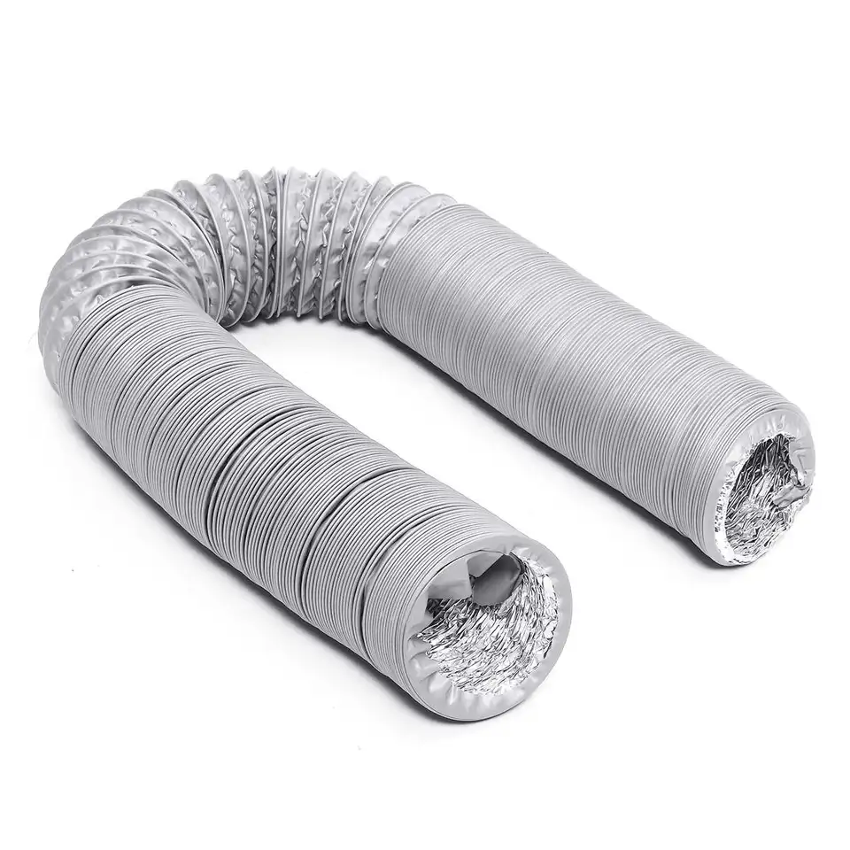PAL Tuyau d'échappement de climatiseur pliable extensible fil d'acier PP - Blanc