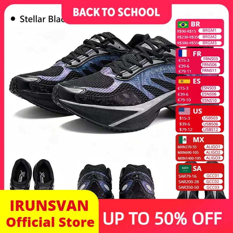 IRUNSVAN Carbon Rope SEEK 1.0 Running Shoes  Platinum T400 Carbon Plate, Dual Cushioning Anti-Slip for Daily Commute & Training