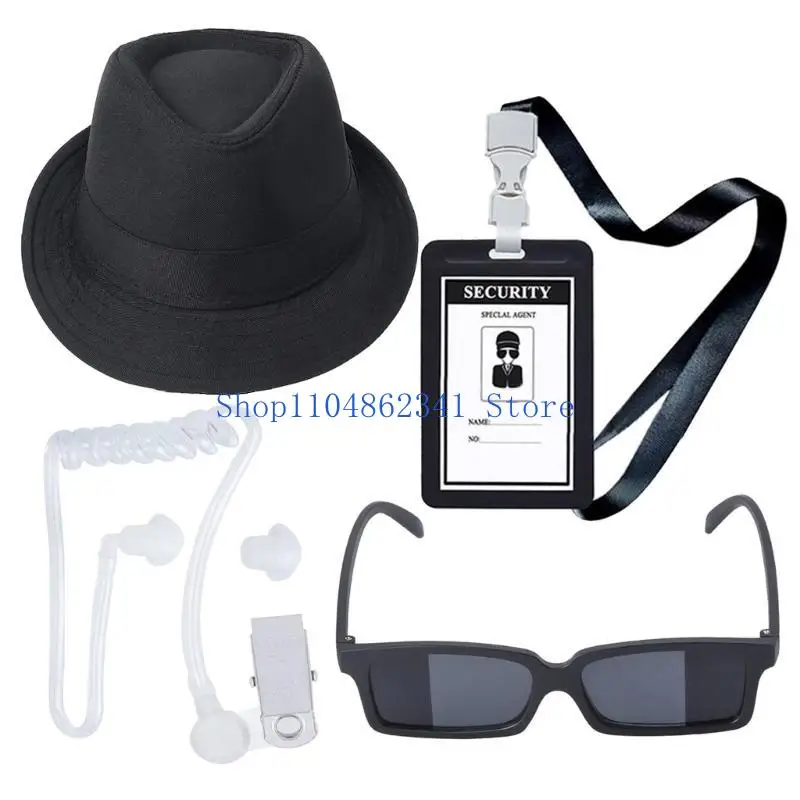 

5asd костюм секретной службы костюм охранника комплект аксессуаров секретный агент косплей костюм Хэллоуин косплей костюм