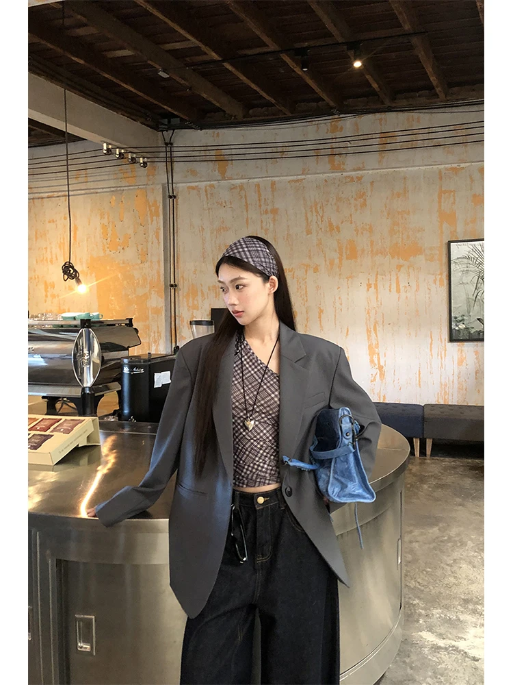 

ay Suit Jaet for Women Casual High-End Design Unique Beautiful Spring 2026 New Arrival G Sle Commute Wind Long Sve