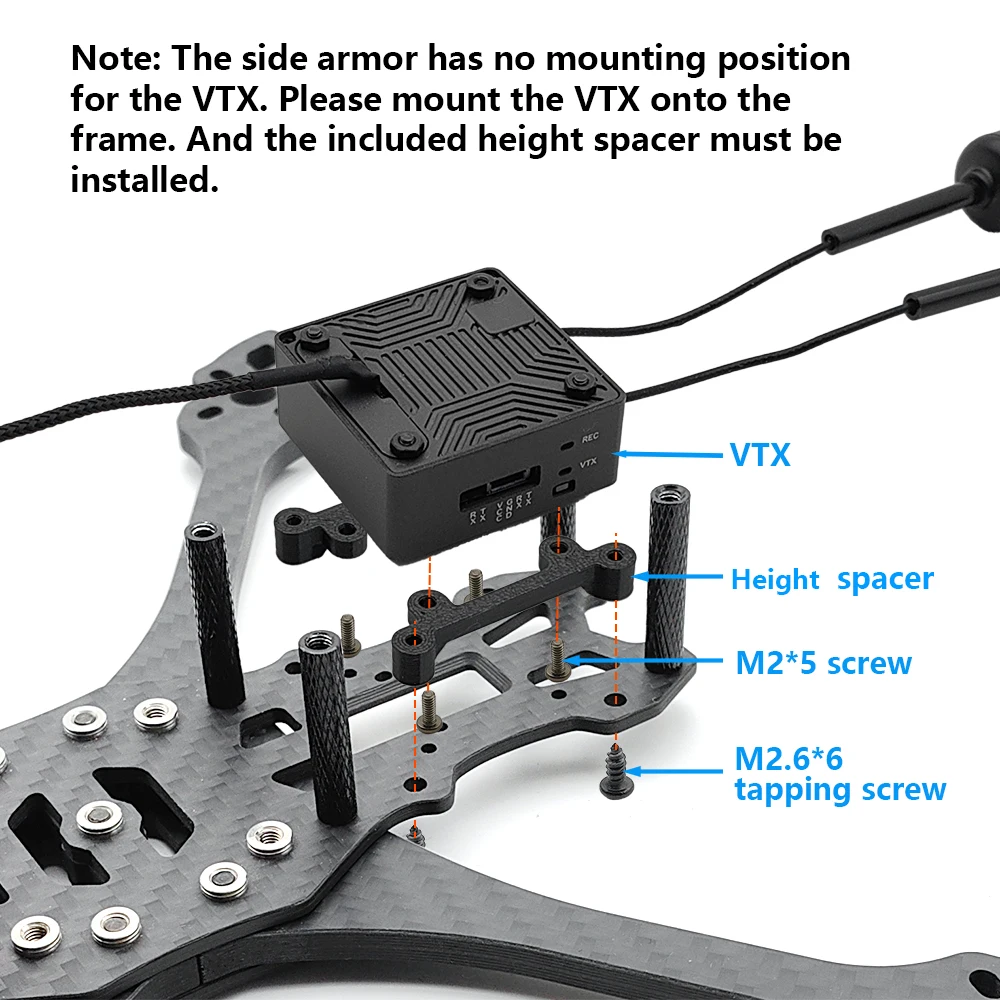 PhiSital Flight Control Seitenschutzgehäuse/ FPV-Drohnenrahmen MARK5 Seitenpanzerung/TPU-Schutzplatte für PhiSital/GEPRC MARK5 – Detail 5