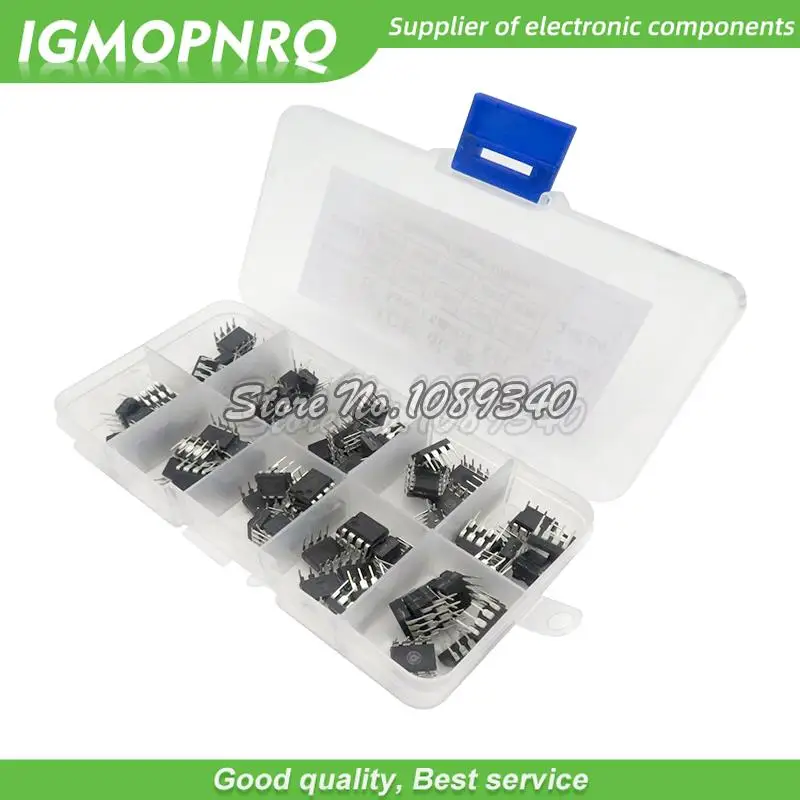 

100 шт./лот, комплект DIP IC NE555 UC3842 UC3843 UC3845 24C02 24C04 24C08 24C16 24C32 24C64 DIP каждый по 10 шт.