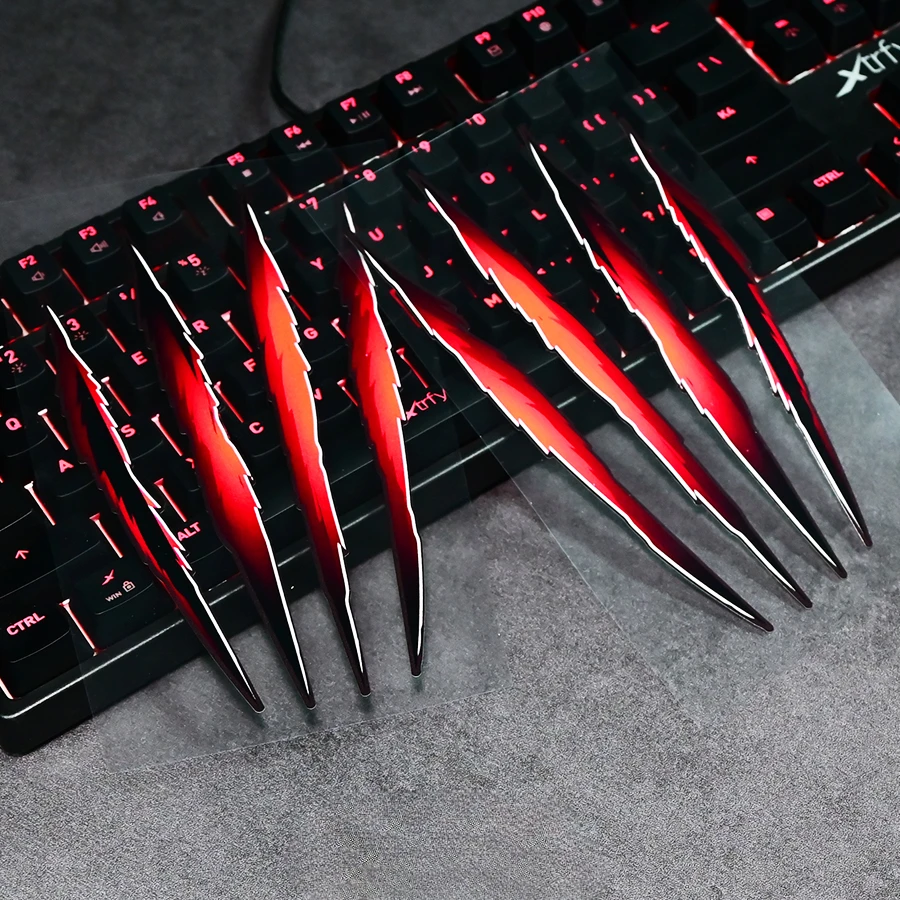 

1pc Style Monster Claw Car Sticker Red Black Vinyl Decal for Motorcycle Helmet Racing Bike