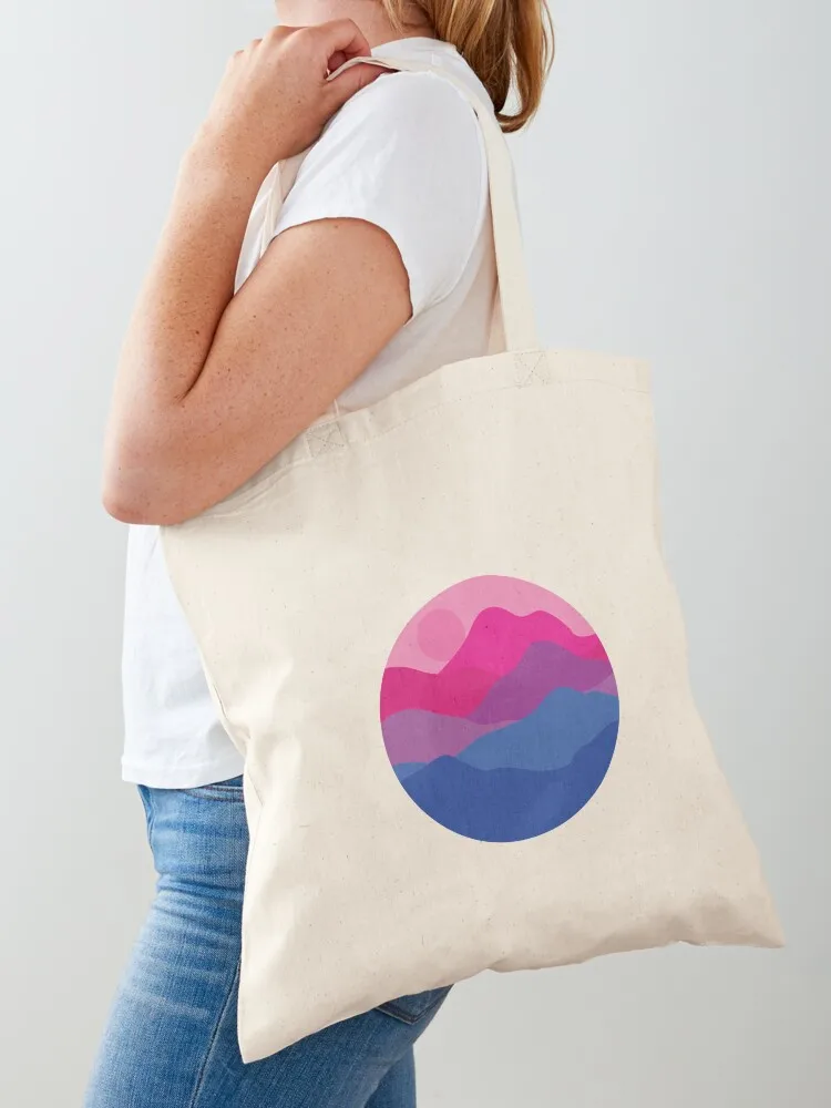 Bisexual Pride Flag Bi Mountain look like siri Tote Bag Women's bags Lady bag bags for women Big bag