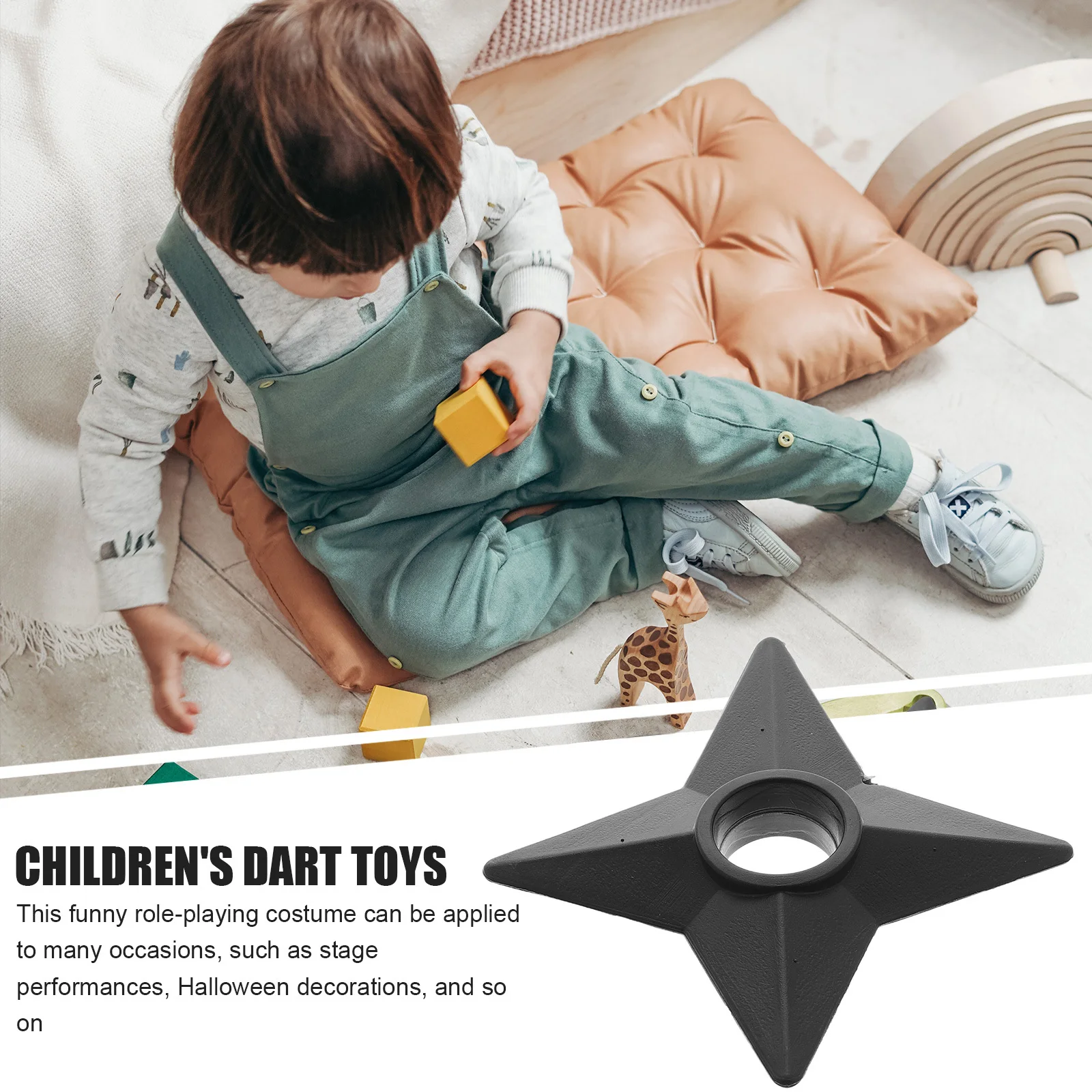 忍者スター 4 個 子供用ポータブルトレーニング小道具 日本のロールプレイセット ハロウィンパーティー