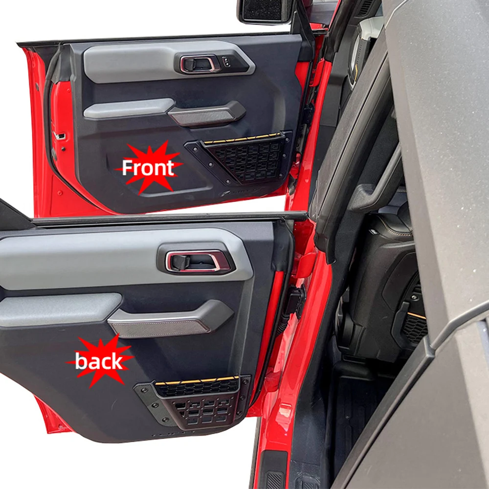 Front Door Storage Pockets Door Side Organizer Box For Ford Bronco 2021 2022 2023 2/4 Door Car Accessories Interior Decoration