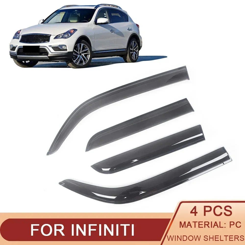 

For Infiniti Q50 Q45 EX35 EX37 QX4 QX50 QX60 Car Side Window Visor Sun Rain Guard Shade Protector Cover Sticker Accessories