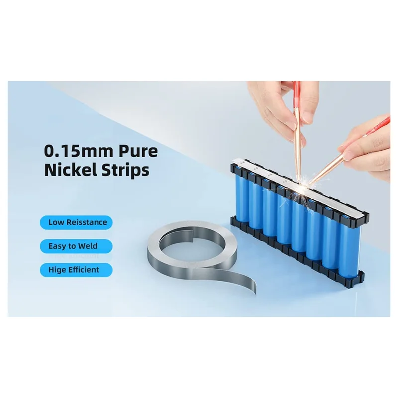 

A76K 1 PCS Pure Nickel Strips 32Ft 0.15 X 8Mm For High Capacity Battery Packs Making & Battery Spot Welding