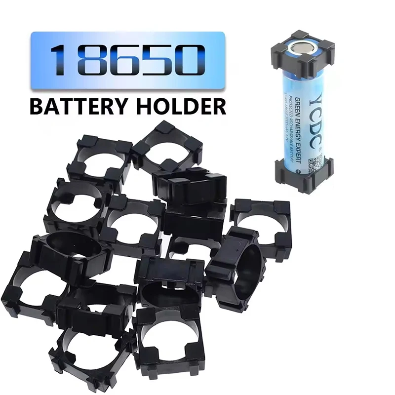 100Pcs 18650 Battery Holder Plastic Battery Pack Bracket Safety Anti Vibration Cylindrical Cell Spacer For DIY Assembly Kit Set
