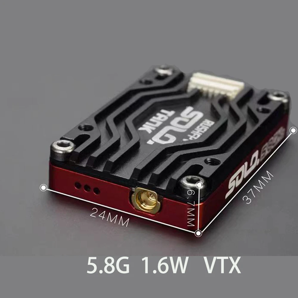 

RUSH VTX RUSH TANK SOLO 5.8G 1.6W Adjustable Microphone 48ch/37ch for FPV Long Range Drone