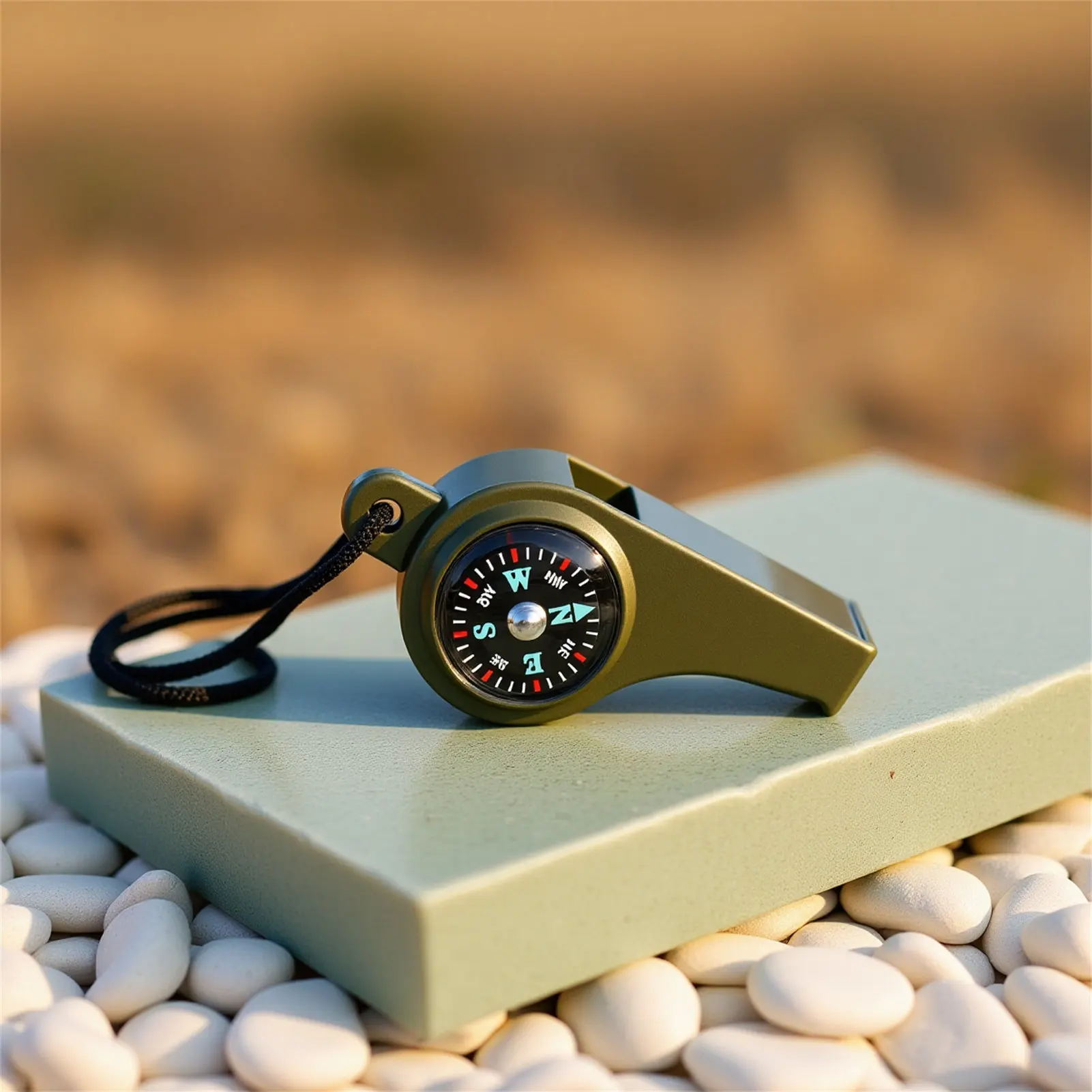 

3-в-1 свисток для выживания с компасом и термометром, водонепроницаемое аварийное снаряжение для походов и кемпинга