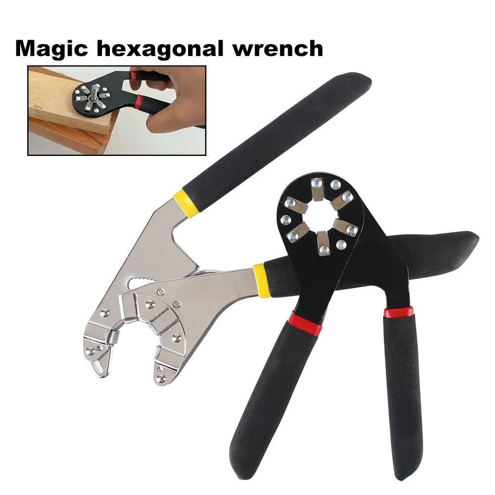 Adjustable Wrench Spanner Manual Tool Repair Removal Tool 6/8 Inch Universal Multifunctional Torque Spanner External Hexagon