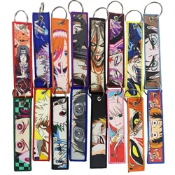 Embroidery Cool Eagle Beak Keychain Lanyard Anime Manga Series Badge Holder USB Pendant Portable Key Lanyard Accessories