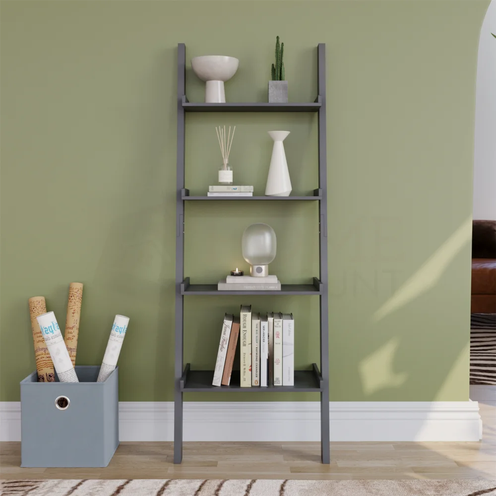 Ladder Shelf Bookcase  5 Tier Display Storage Shelving Unit Stand Wall Rack полочка настенная