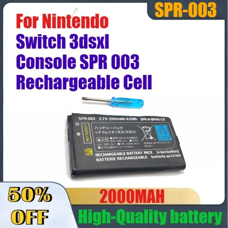 

High-Quality 2000mah SPR-003 SPR003 3DS XL Console Battery for Nintendo Switch 3dsxl Console SPR 003 Replacement Cell