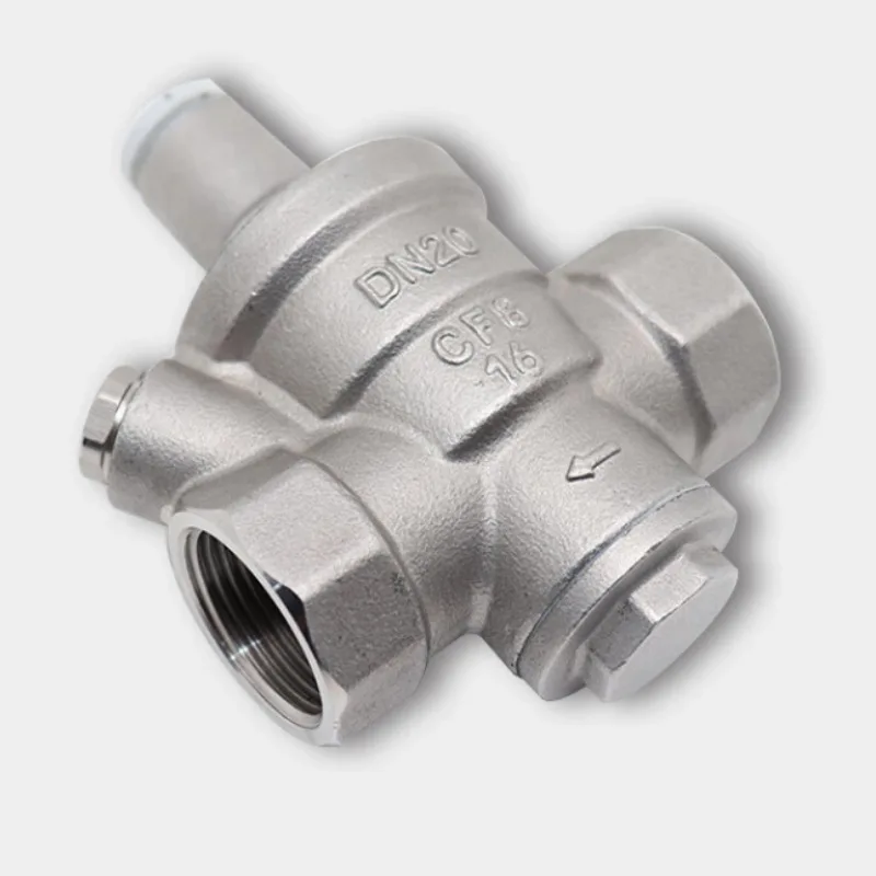 304 stainless steel wire port pressure reducing valve Y13X-16P with pressure gauge, tap water pressure