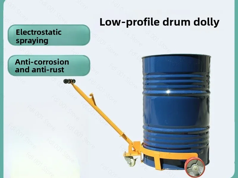 Oil drum truck Iron-plastic multi-purpose drum translation truck Push-pull open circular transporter Load-bearing trolley