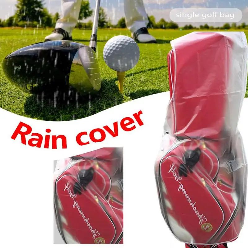 Waterproof Golf Bag Hood Rain Cover Shield Outdoor Golf Pole Bag Cover PVC Durables Dustproof Cover Golf Course Supplies