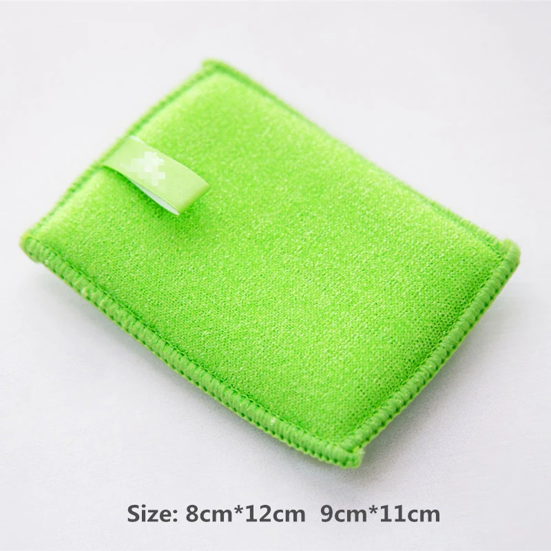 5PCS Heavy Duty Scrub Sponge Kitchen Durable Scouring Sponge Pad Non-Scratch Microfiber Reuseable Sponges for Cleaning Dishes