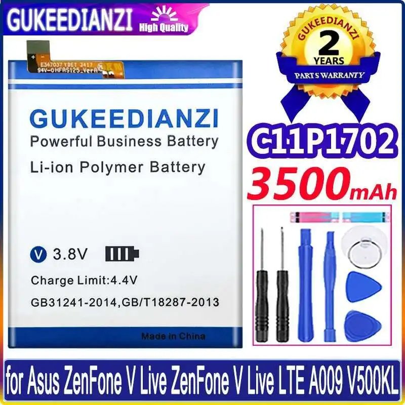 

C11P1702 Mobile Phone Battery Durable 3500mAh For Asus Zenfone V Live Zenfone V Live Lte A009 V500KL