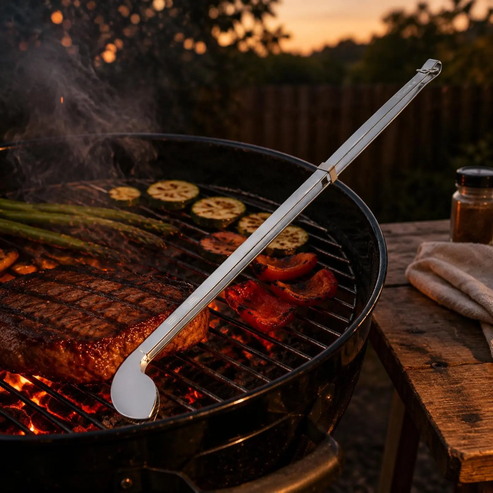 Grill Tongs Heat Resistant Long Handle Grill Tongs Multi Purpose Hanging Loop for Baking