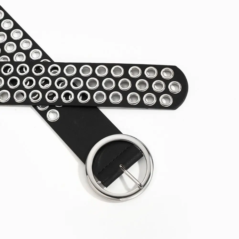 Metallschnalle PU-Ledergürtel Punk Koreanischer Stil Breiter Bund Kleid Dekor Jeans Hosen Dekor Y2K Mädchen Bund Damen/Mädchen