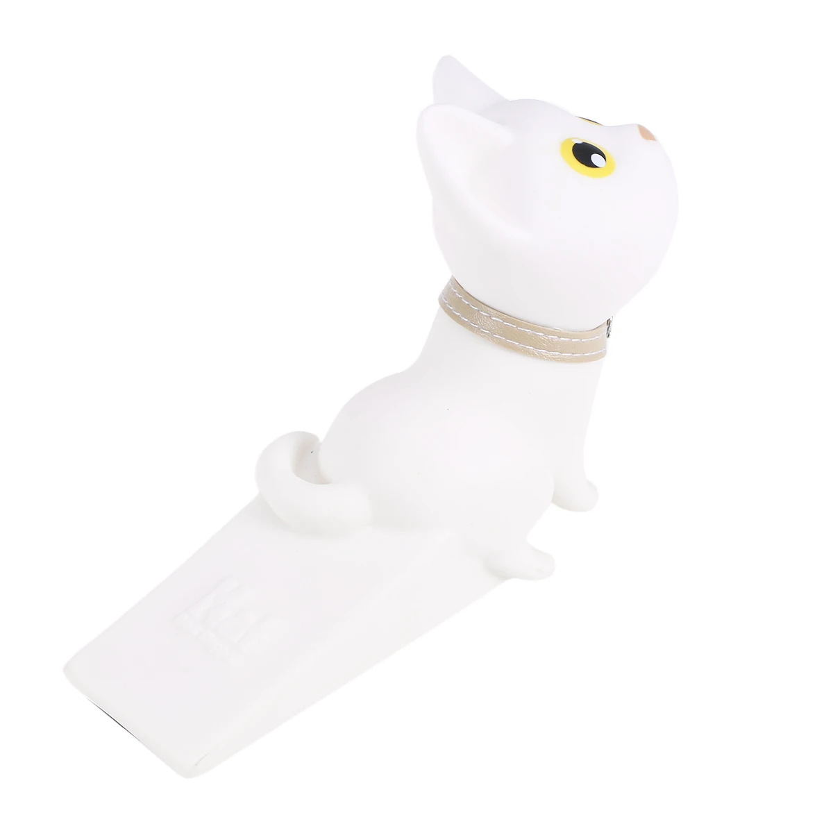 

Creative Cat Shape Decorative Door Stopper Pvc Pet Baby Safe Home Decoration For Wood Tiles Carpet Concrete (White)