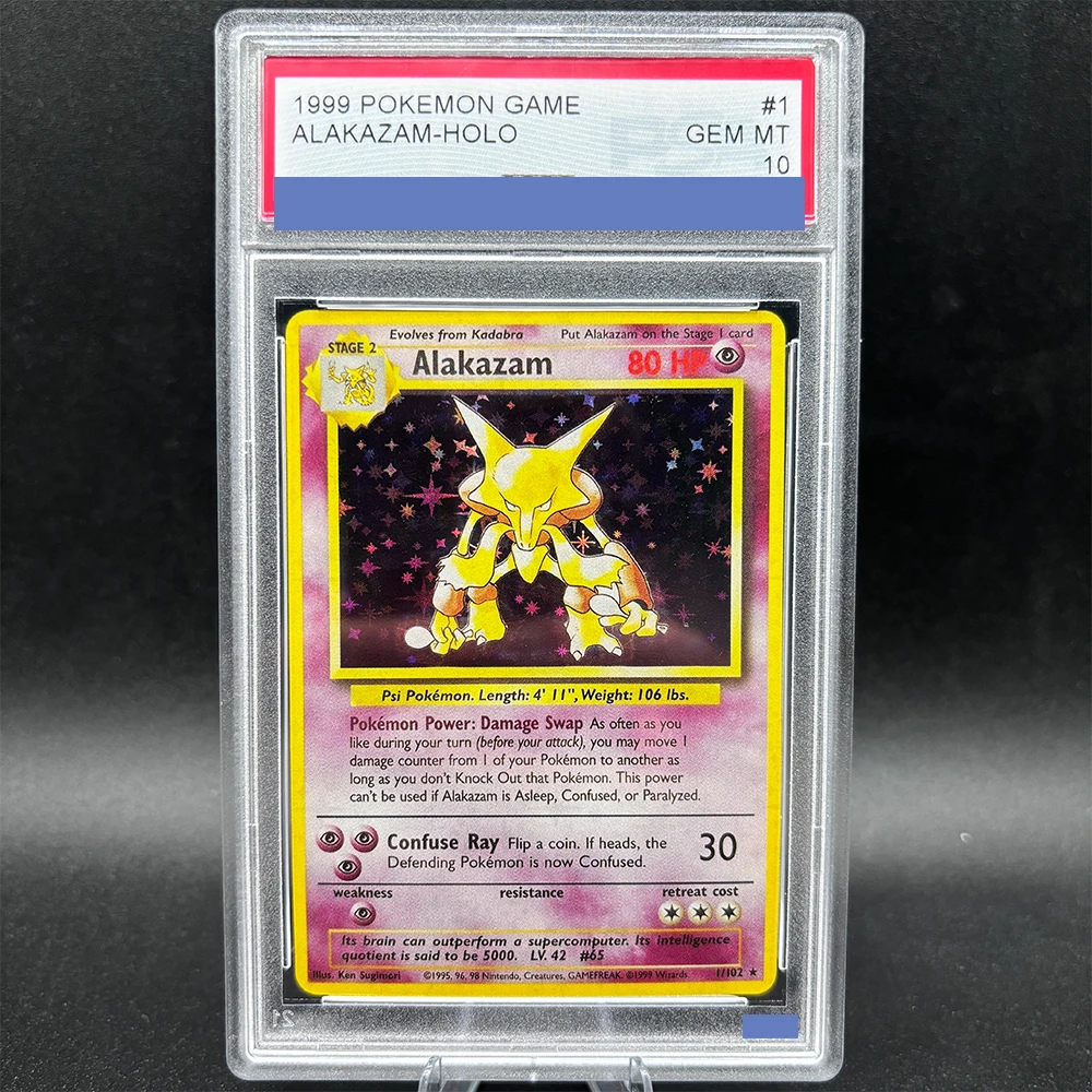 DIY TCG Collection Card Rating Card 1/102 1999 1ST EDITION Copy 10Points Rating Card Anime Game Gift Toy