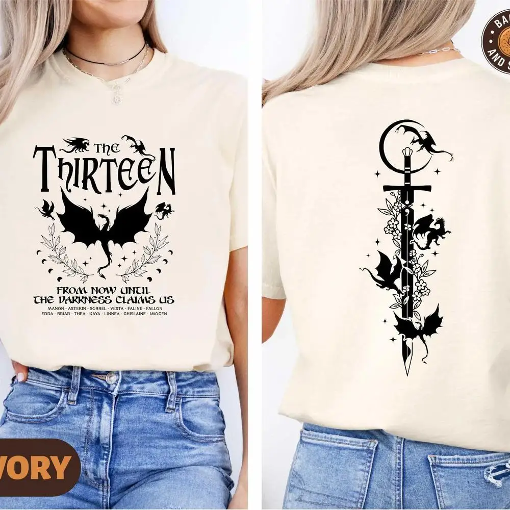 

Women Cotton T Shirt The Thirteen Throne Glass Shirt Fantasy Book T-shirt Fandom Bookish Sweatshirt Sarah J Maas Merch Tee Tops