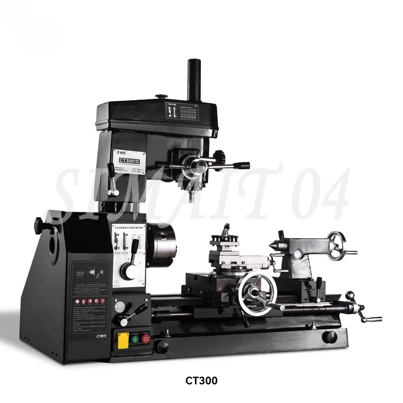 T300 Household Lathe Small Multi-functional Lathe Bench Drill Cart Drilling and Milling Machine
