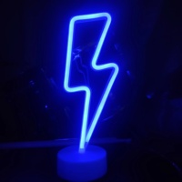 Lightning LED neon light, USB or battery powered boy/girl gift cool game light, bedroom wedding party decoration creative light