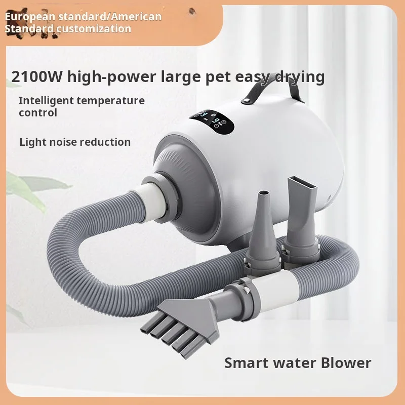 Intelligent and Large Dog Hair Dryer with Water Blower Cross-Border Automatic Pet Dryer Zipper Closure Backpack Design