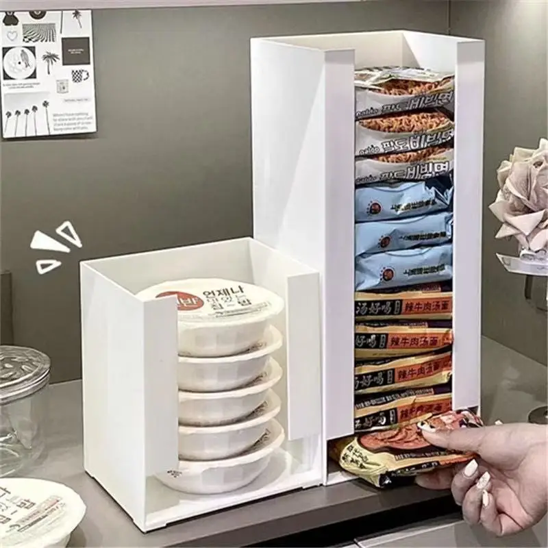 INS Hot Ramen Storage Box Kitchen Hotel Instant Noodle Cup Storage Bin Multi-function Bedside Diaper Holder Snacks Organizer