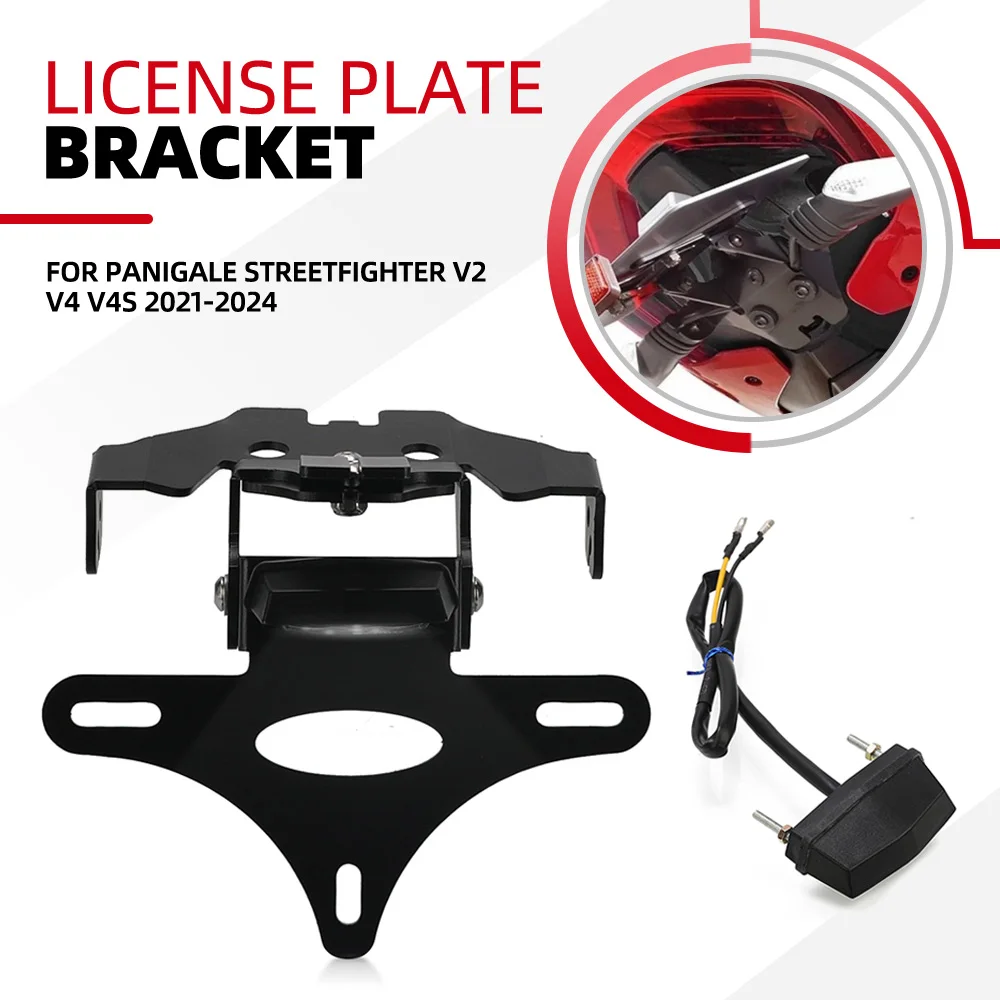 

Rear License Plate Holder Bracket Tail Tidy Fender Eliminator For DUCATI Panigale StreetFighter V2 V4 V4S 2021 2022 2023 2024
