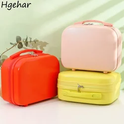 14-inch Cosmetic Case Small Bag Solid Candy Colors Suitcase Mini Hand Luggage Storage Box Gift Girls Holiday Travel Chic Outdoor