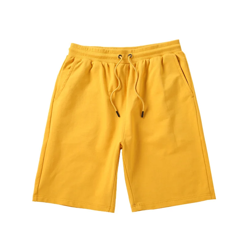 

New Cotton Men Women Shorts Summer Sport Loose Solid Color Casual Pants Drawstring Daily Style Home Outdoor 5 Points Pants