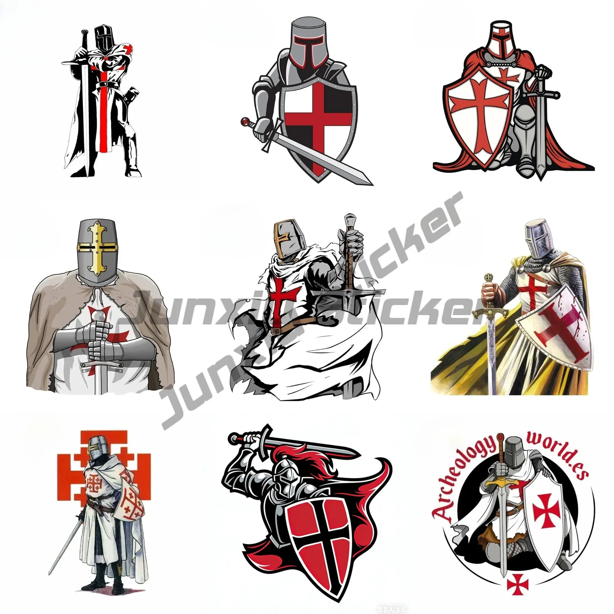 

For Crusades Knights Templar Car Sticker Vinyl Scratch-proof Window Trunk Race Car Personality JDM Decal