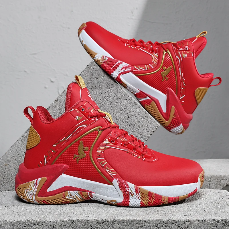 Men's Basketball Shoes Breathable Cushioning Non-Slip Wearable Runing Shoes Gym Training Athletic Basketball Sneakers for Women