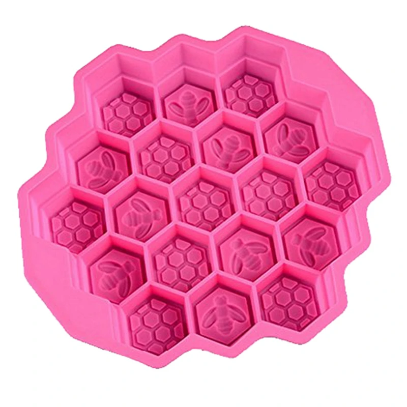 BMBY-Honeycomb Silicone Soap Mold 19-Hole Baking Cake Mold Bakeware For Family Or Friends Party