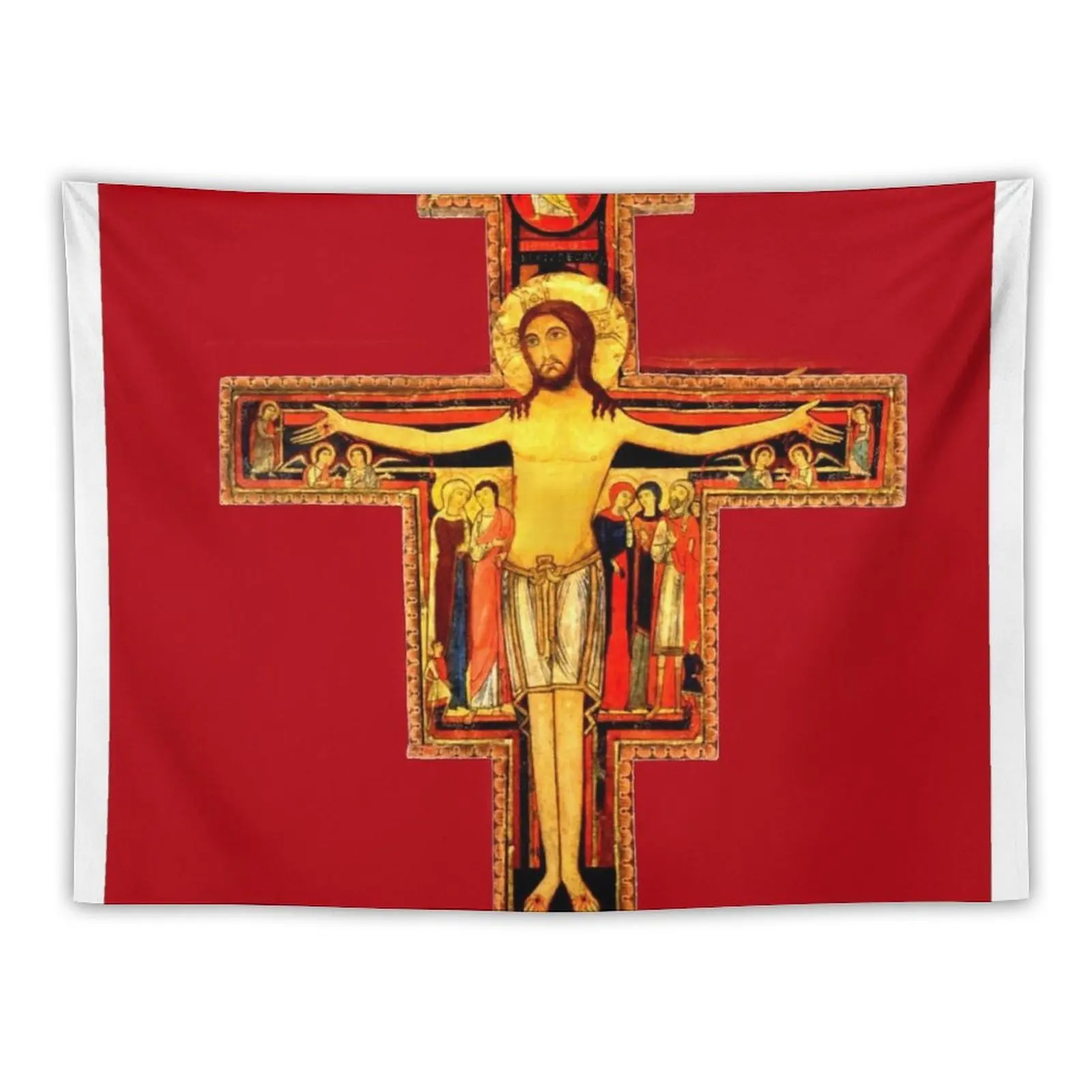 

San Damiano Crucifix St Francis of Assisi Tapestry Bedroom Decorations Home Supplies