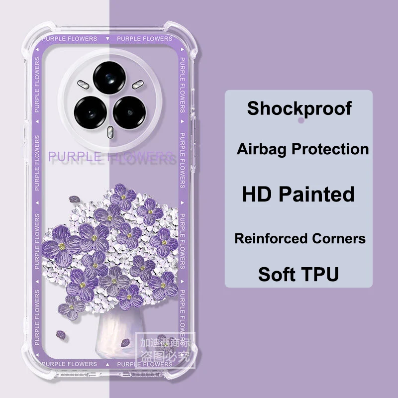 Realme 14 Pro Plus Air Cushion Shockproof Case For OPPO Realme 14 Pro Airbag Silicone Soft TPU Cover For Real me 12 11 10 Pro +
