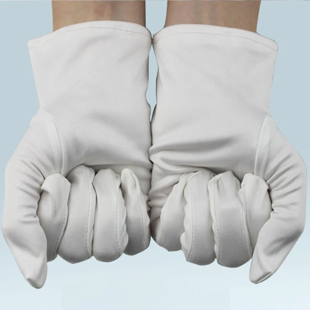 

5pcs Dust-Free Cloth Gloves 5 Pairs Ultrafine Fiber Polyester Anti-Static Protective Gloves For Home Kitchen Restaurant