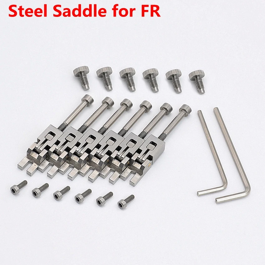 

1 Set ( 6/7 Strings ) Electric Guitars High Quality Guitar Bridge Steel Saddle for FR Tremolo System Bridge