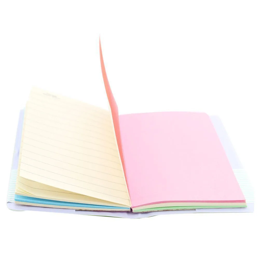 

1pcs PU Notebook Diary with Colored Pages Face Cover Cute Notepads for Travel Gift Journal Memo Pad