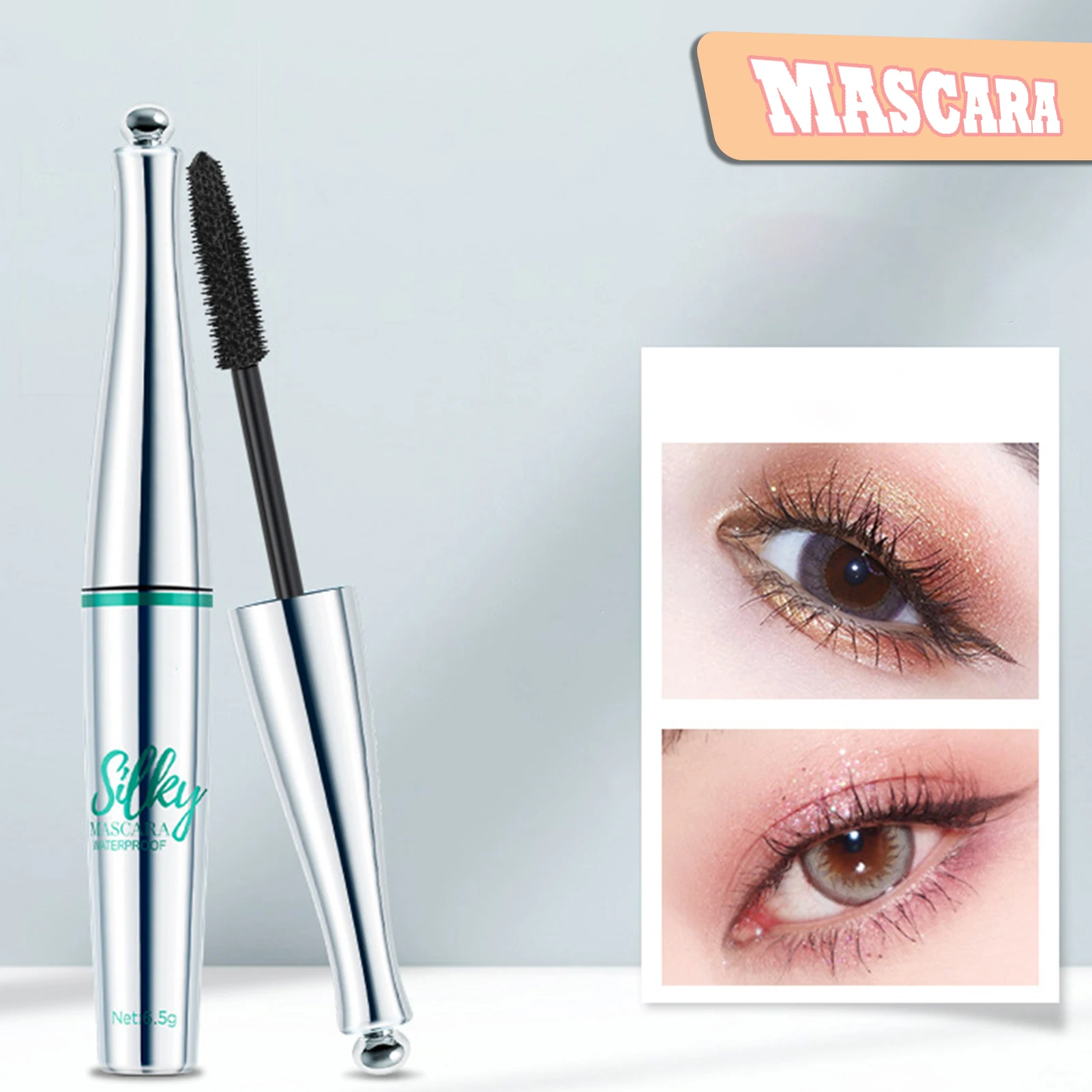 Fashion Silky Mascara With Silicone Head Portable Professional Eye Makeup Tool For Wedding Birthday