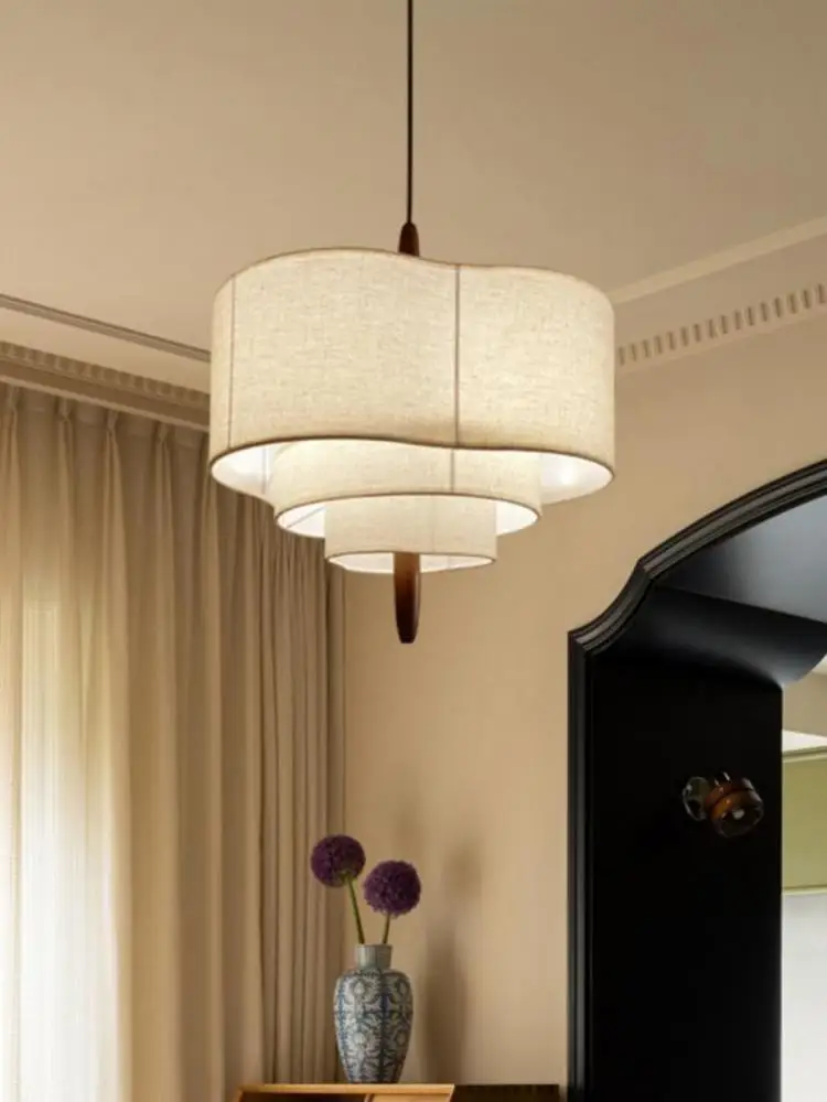 

Wabi Sabi Pendant Lights Living Room Kitchen Island Led Ceiling Chandelier Japan Cloth Ceiling Lamp Home Decorations Lustre