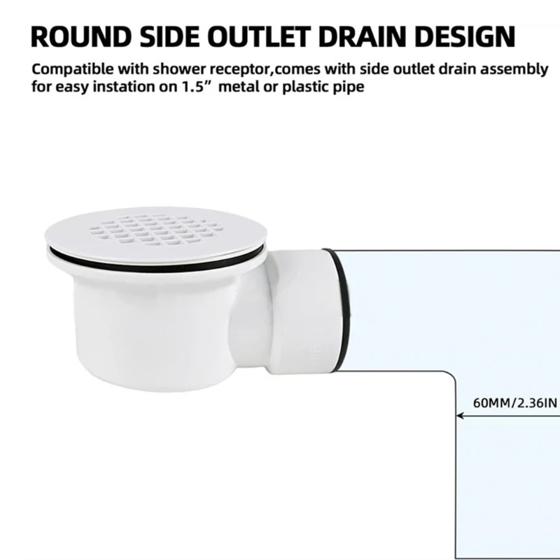 2024 New Stylish Shower Drain Trap Versatile Shower Drain Trap Shower Base Drain Strainer