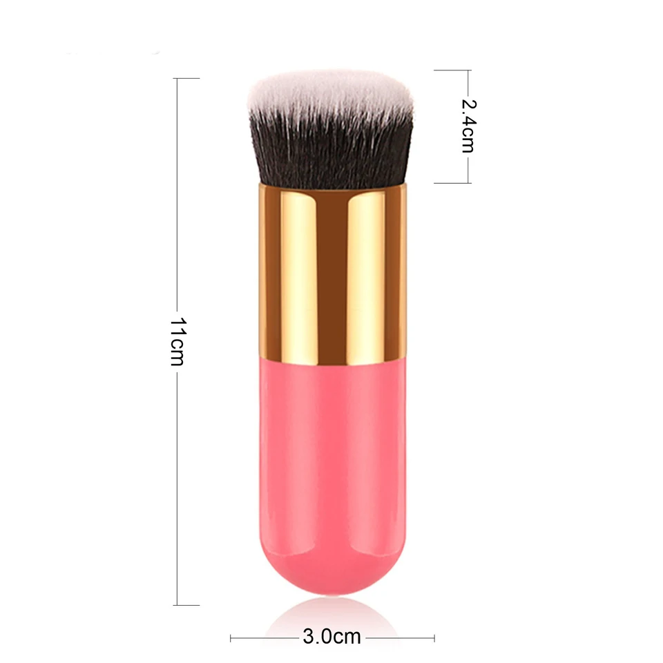 1 Pieza Brocha de Base Chubby Plana para Crema, Brochas de Maquillaje Profesionales para Cosmética 6